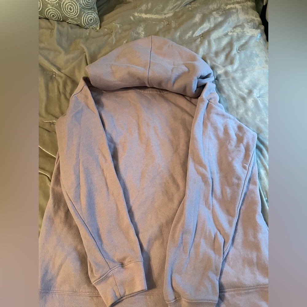 VS Pink blush hoodie with sherpa in the hood